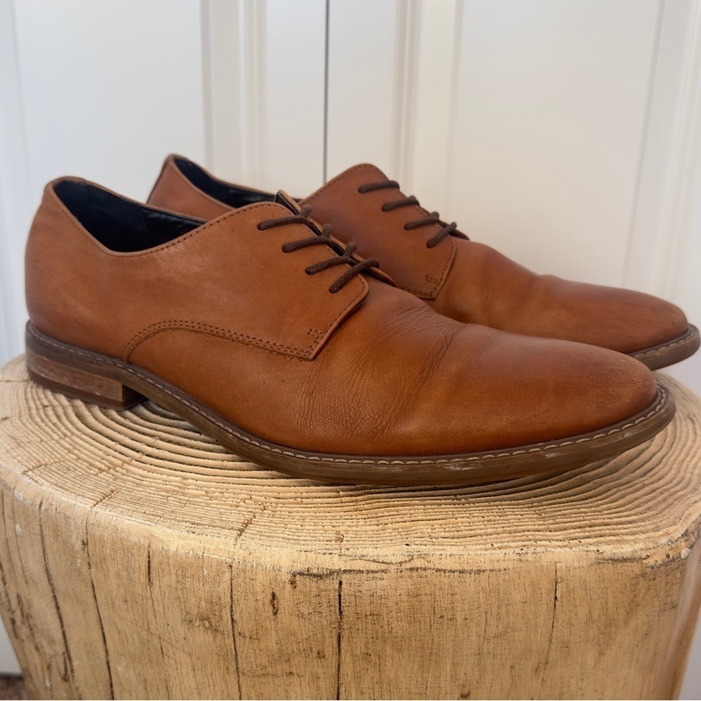 The Rail Brown Leather Men's Oxford Dress Shoe Size 10 US/EU 43